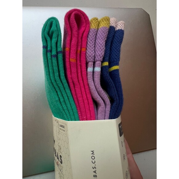 Bombas Accessories - SoldBombas Crew Calf Socks 4 Pack Women's Size Large Multi Color Lightweight New